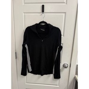 Icebreaker Bodyfit 260 Womens Merino Wool Quarter Zip Base Layer Top Black M